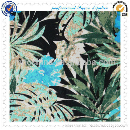 Spun rayon printed fabric